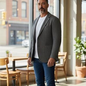 Stafford Charcoal Tweed Men's Blazer